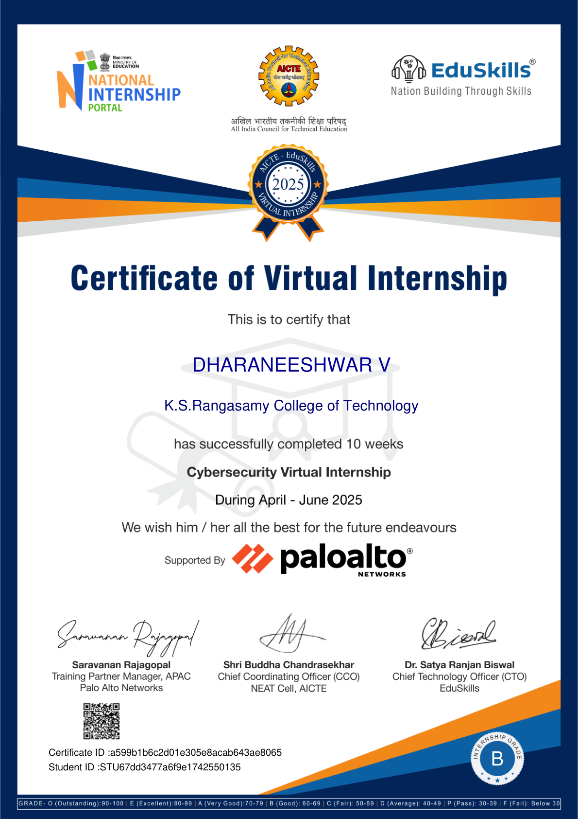 Internship Certificate